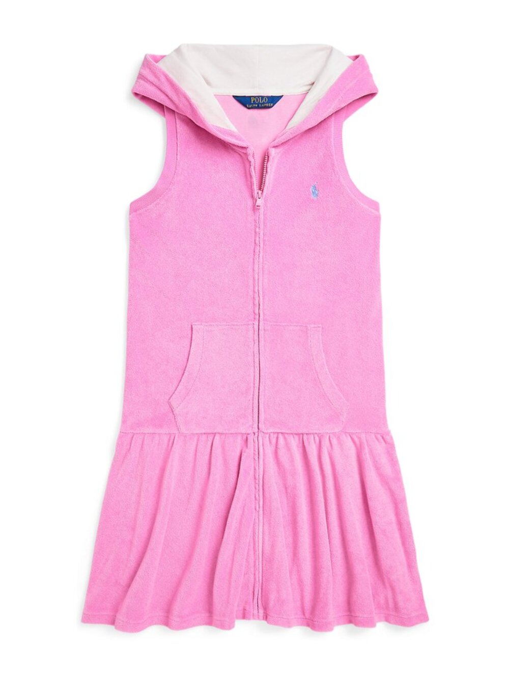 Ralph Lauren Childrenswear Girls Pink Hooded Terry Swim Coverup New with Tags